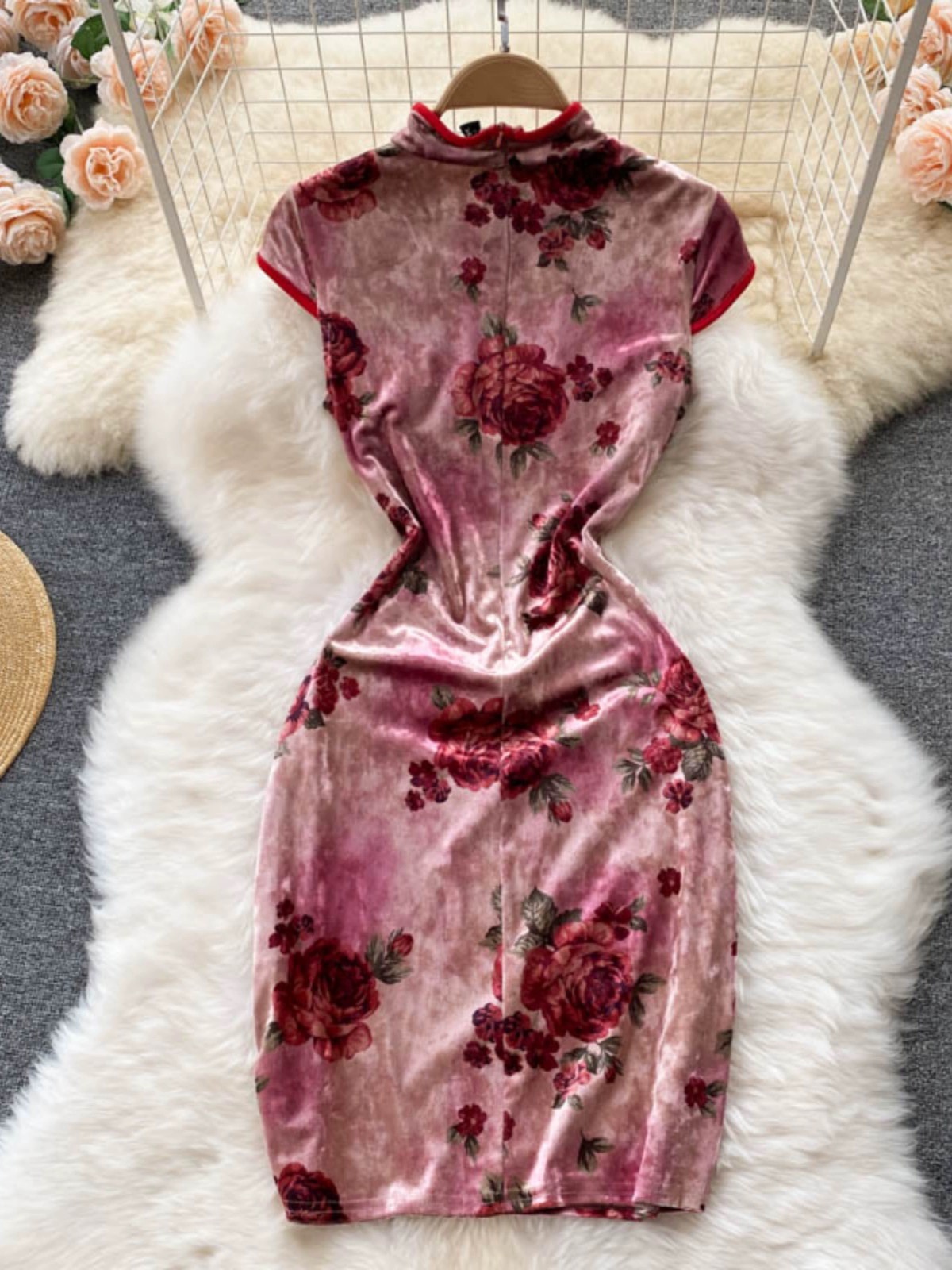 Looking curvy qipao dress Q108 images